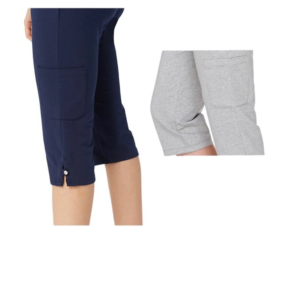 🔥🔥 "As Is" Denim & Co. Active French
Terry Cargo Capri Pants - Picture 2 of 3